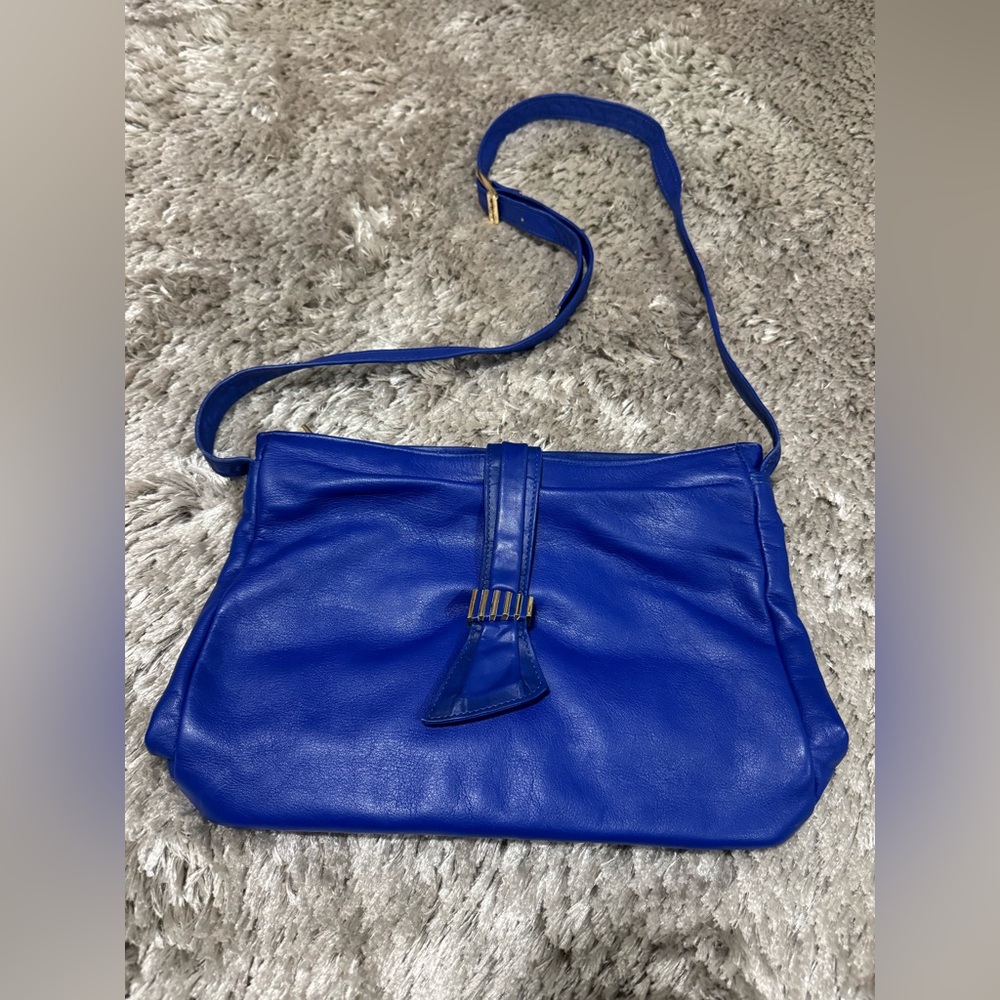 Jane Shilton Chic Royal Blue Soft Leather Shoulder Bag💋